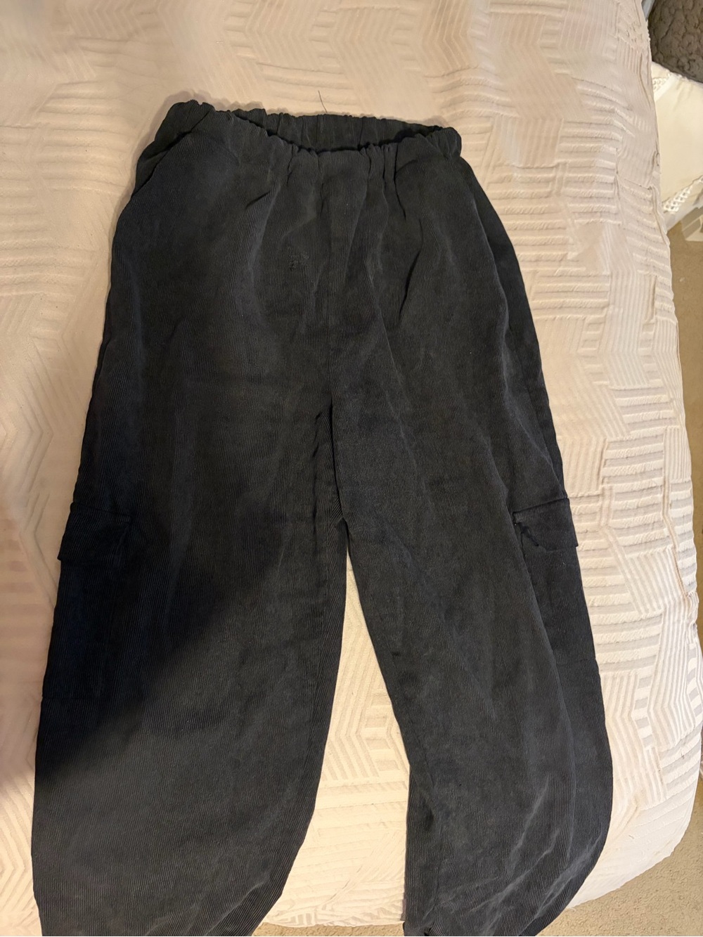 ROMWE Black Track Cargo Joggers